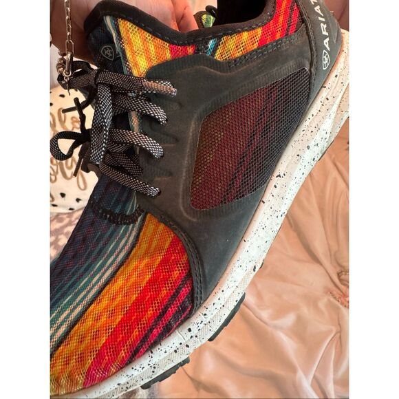 Ariat fuse rainbow stripe lightweight Womens Lace Sneaker 9.5 slip on fashion - Picture 6 of 7